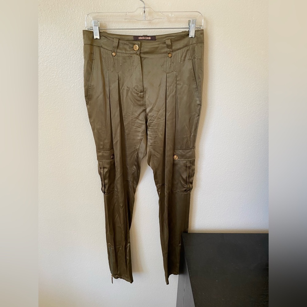 Roberto Cavali Silk Cargo Pants